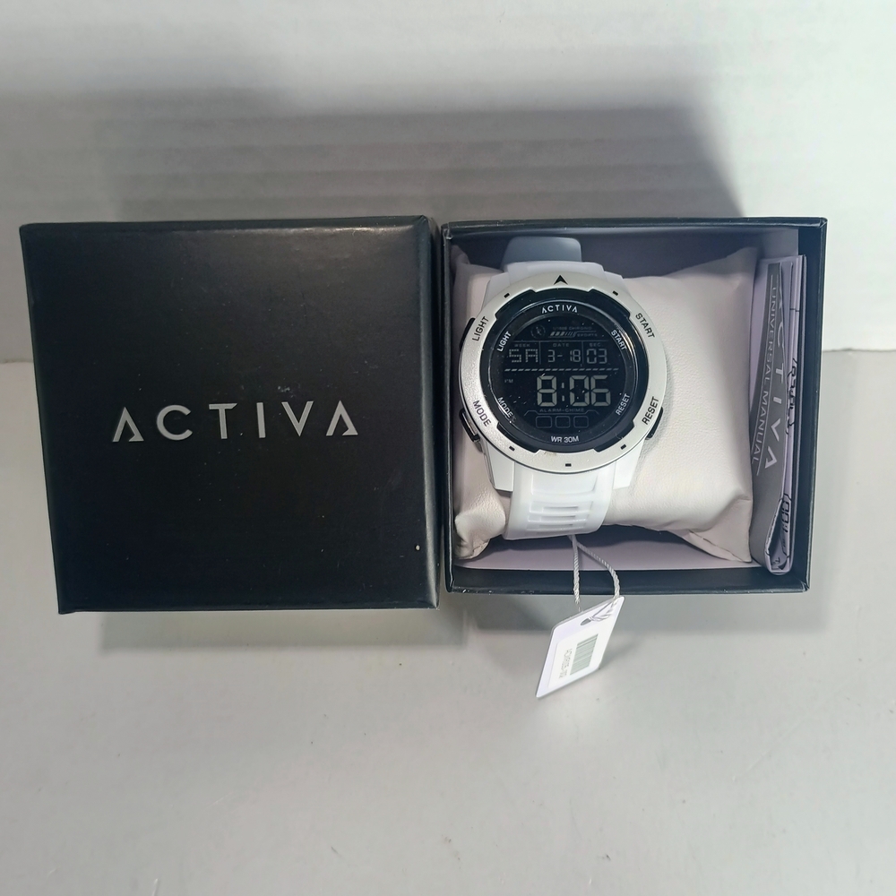 Ativa Black and White Smartwatch